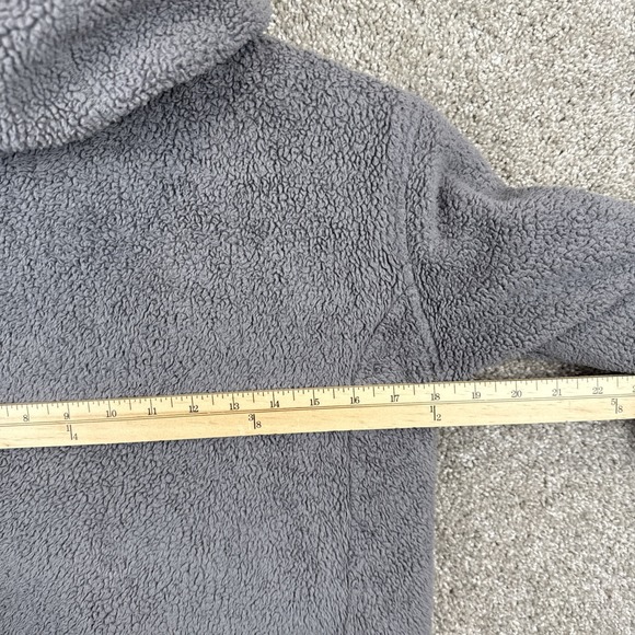 Marmot Jacket Women's Small Gray Teddy Fleece Full Zip Hooded Pockets - Picture 5 of 8